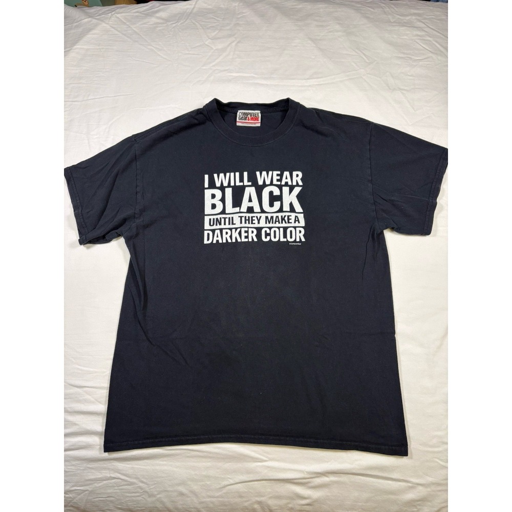 Vintage Computer Gear I Wear Black Shirt Mens L Math Geek Nerd Science Tech Tee